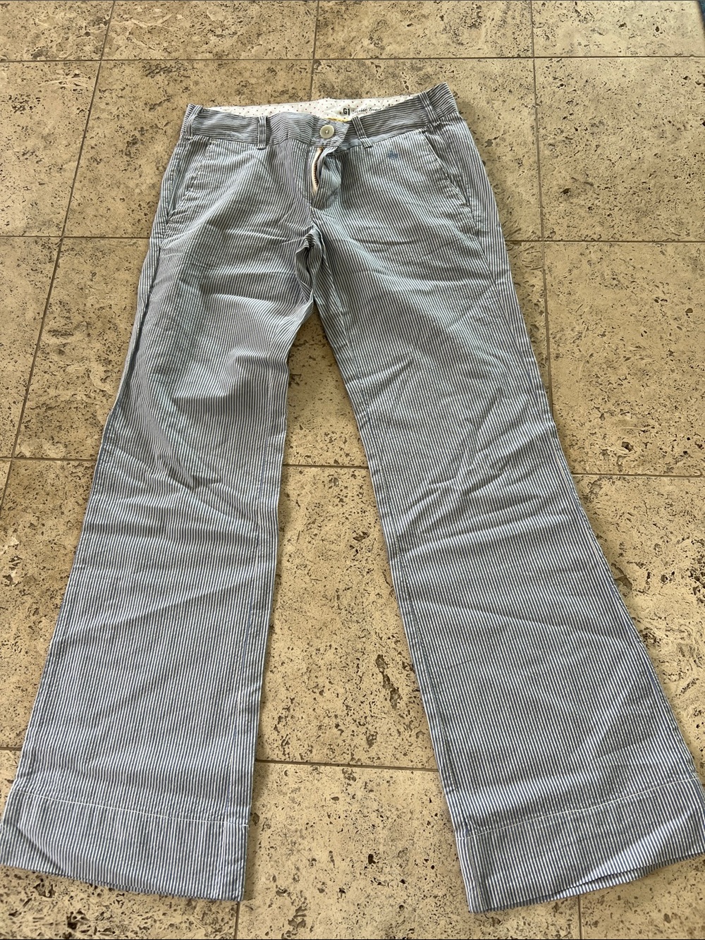 G1 Women’s Light Blue Pinstriped Boot Cut Pants